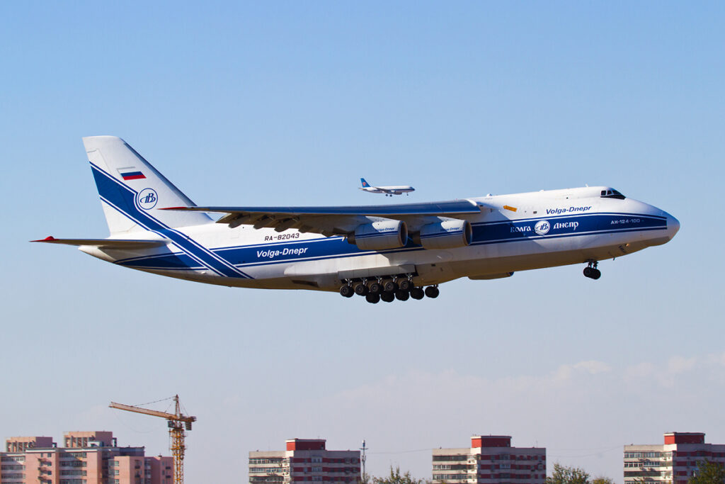 Volga-Dnepr Antonov An-124-100 Ruslan landing at Beijing Capital International Airport